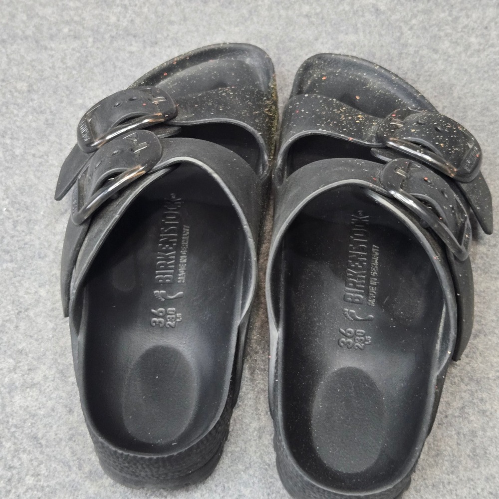 Birkenstock Arizona Big Buckle Black EVA Glitter Splatter Sandals Womens 36 L5